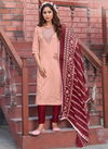 Peach Colour Devil 1 New Latest Fancy Festive Wear Top Bottom With Dupatta Readymade Collection 1001
